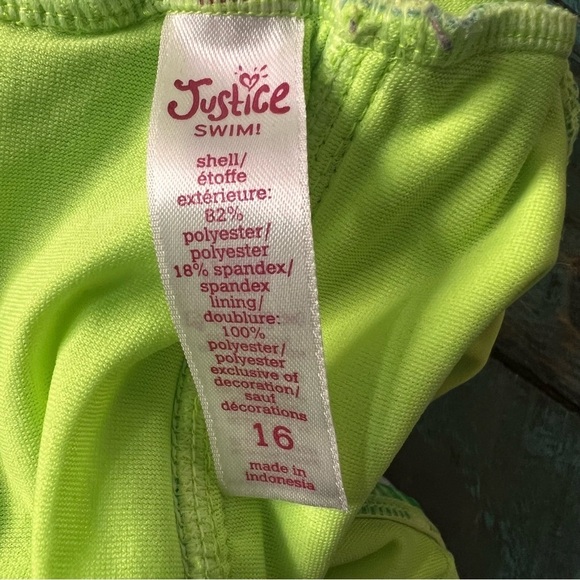 Justice One Piece Halter Top Tie Dye Bathing Suit Size 16 - Picture 6 of 6